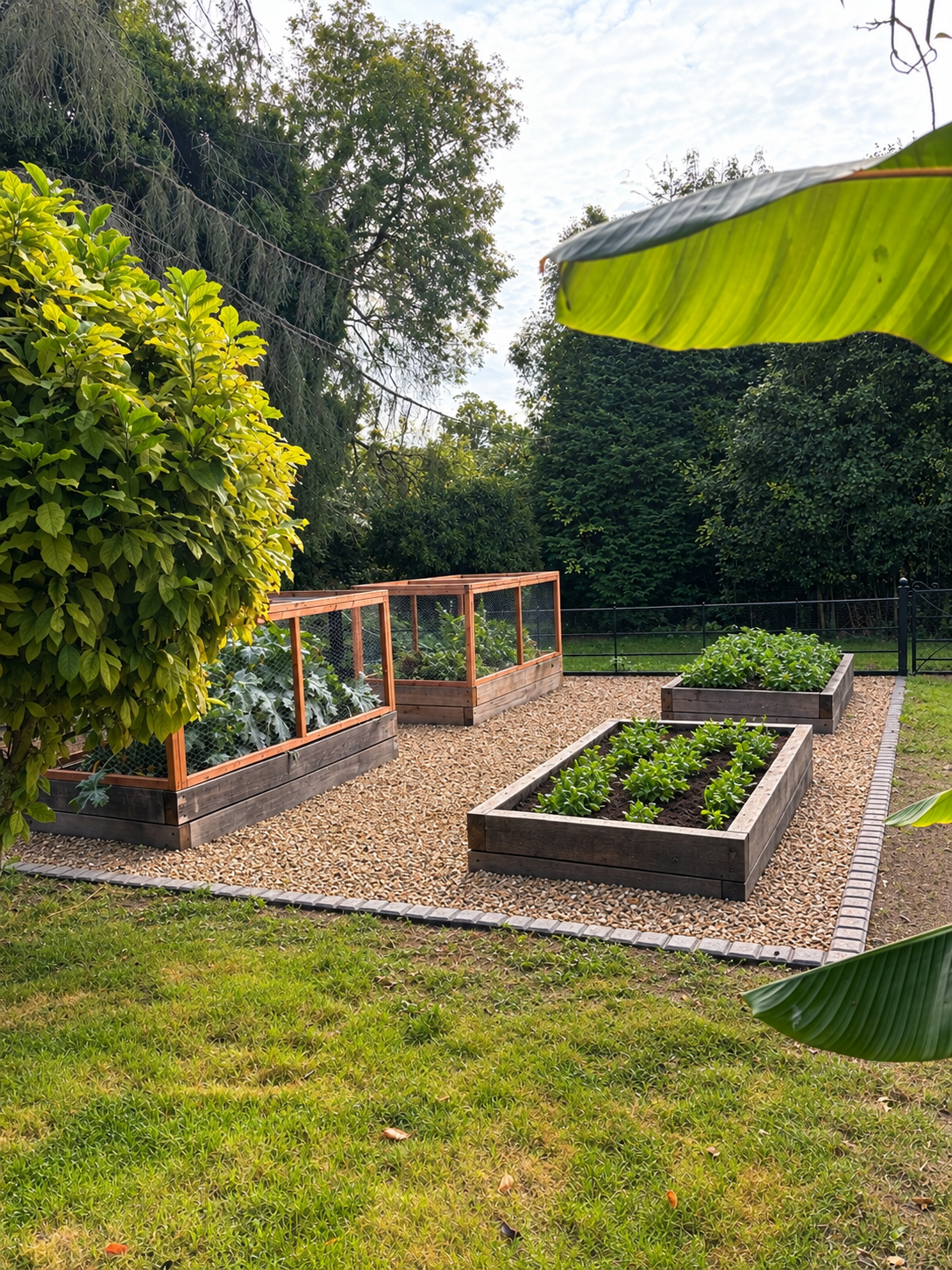 Timber raised garden beds